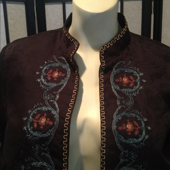 Coldwater Creek Open Embroidered Jacket - Picture 5 of 9